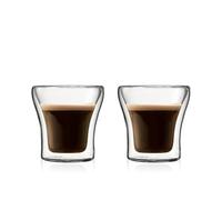 BODUM ASSAM Bicchiere in vetro a doppia parete, 100 ml, set di 2 resistenti...
