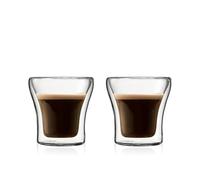 BODUM ASSAM Bicchiere in vetro a doppia parete, 100 ml, set di 2 resistenti a...
