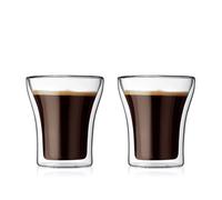 BODUM ASSAM Bicchiere in vetro a doppia parete, 200 ml, set di 2 resistenti a...