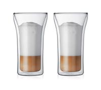BODUM ASSAM Bicchiere in vetro a doppia parete, 400 ml, set di 2 resistenti...