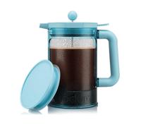 Caffettiera - BODUM - Set per caff in grani, per bevande calde e fredde - 1,5 L - 12 tazze - Con coperchio - Blu