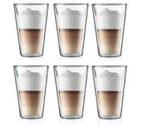 Bodum Brocca per latte macchiato a doppia parete, valvola brevettata, 400 ml, 6 pezzi