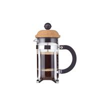 BODUM CD Chambord 350ml Sughero French Press 3 tazze-350 ml, Vetro Plastica Acciaio Inossidabile, 7.5 cm