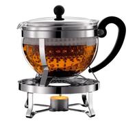 Bodum K11143-16 Chambord Set, Teiera a pistone con filtro in plastica, 1.3 Litri