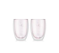 Bodum PAVINA Bicchieri, 2 pezzi, doppia parete, medi, 0,35 l, 12 oz, Disney Stardust, rosa