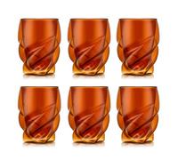 Bodum PAVINA Paris - Bicchieri a doppia parete, confezione da 6, in vetro borosilicato soffiato a bocca, 270 ml, lavabili in lavastoviglie, colore: Rosso trasparente