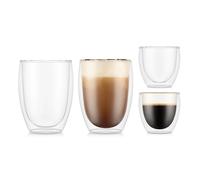 BODUM PAVINA SET 4 BICCHIERI DOPPIA PARETE 0.08 L E 0,35 L