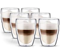 Bodum - Set di 6 Bicchieri a Doppia Parete, Modello: Pilatus, Vetro, Trasparente, 35 cl