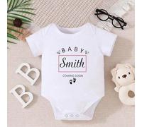 Body a maniche corte personalizzato con nome per bambine, collo rotondo, lavabile in lavatrice, con lettere, elegante, moderno, carino, adorabile, casual, unico, regalo ideale per lei, regalo per fest