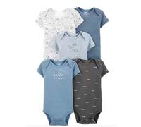Body a Maniche Corte Unisex Bambino Pacco da 5 Pezzi Pagliaccetti Neonato Estivi Tutine di Cotone #1 18-24 Mesi