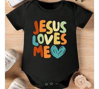 Body a triangolo con maniche corte stampato con slogan e cuore per neonato maschio 6-9M,9-12M,12-18M,1-3M,3-6MGeometrico,Cuore,Lettere,sloganTessuto