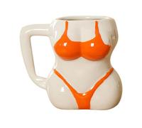 Body Art Bikini Mug - Novelty Ceramic Drinking Cup, Creative Coffee Tea Mug, drinkware collectible tabletop, Decorative Tabletop And Desk Accessory | For Coffee Tea Milk Water Home Decoration