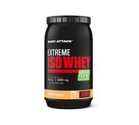 Body Attack Extreme Iso Whey, CFM Whey Protein Isolate da 100% latte di pascolo irlandese, senza glutine, ricco di EAA, perfettamente solubile, 90,6% contenuto di isolato, 1 kg Albicocca-Yoghurt