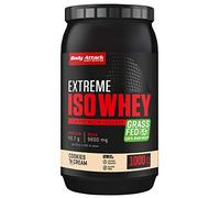 Body Attack Extreme Iso Whey, CFM Whey Protein Isolate da 100% latte di pascolo irlandese, senza glutine, ricco di EAA, perfettamente solubile, 90,6% contenuto di isolato (Cookies n Cream 1 kg)