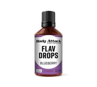 Body Attack Flav Drops®, Blueberry, Aromatropfen für Lebensmittel, zuckerfreie Flavour Drops ohne Kalorien, vegan & Qualität Made in Germany (50ml)