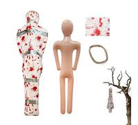 Body Bag Decorazioni di Halloween - Ornamento del cimitero della casa infestata, accessorio per feste a tema horror, corda da appendere da 10 m + costruzione leggera da 300 g, hardware sintetico