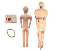 Body Bag Halloween Decorations, Life-Size Inflatable Mannequin Full Body Prop, Realistic Bloody Corpse Ornament for Scary Fence Party Crime Scene Setup Haunted Porch Garden Yard Lawn Décor