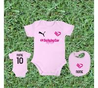 BODY BAVAGLINO NEONATO PALERMO PERSONALIZZATO CON NOME BIANCO O ROSA IDEA REGALO