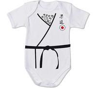 Body Bimbo Bimba Neonato Pigiama - Kimono karate - Humor Divertenti Infanzia Nascita Neonato Made in Italy (Bianco, 6 mesi)