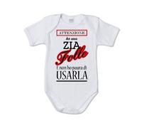 body bimbo stampa " ho uno zio / zia folle " idea regalo nascita nipote bambino