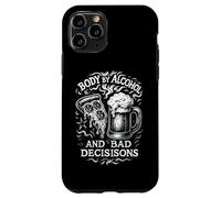 Body By Alcohol And Bad Decisions Tatuaggio Pizza Birra Art Custodia per iPhone 11 Pro