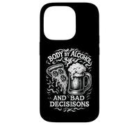 Body By Alcohol And Bad Decisions Tatuaggio Pizza Birra Art Custodia per iPhone 14 Pro