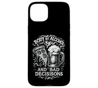 Body By Alcohol And Bad Decisions Tatuaggio Pizza Birra Art Custodia per iPhone 15 Plus