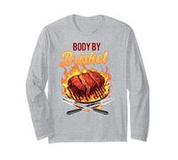 Body by Brisket Funny BBQ Lover Grill Humor Design Maglia a Manica