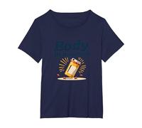 Body By Ibuprofen: Parodia Umoristica del Fitness per Gli Amanti della Palestra Maglietta, Donna Plus-Size, Navy, 2X