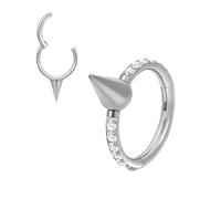 Body CAC 16G Anello per Piercing al Setto in Titanio Ipoallergenico, Orecchini a Cerchio, Segmento Clicker per Cartilagine, Metallo, Non pietra preziosa