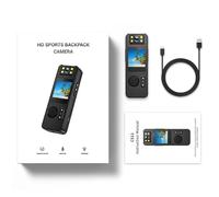 Body Camera, Micro videocamera 1080P WIFI Body Camera Registratore vocale Telecamera di sicurezza Telecamera d'azione Visione notturna per servizio, consegna, raccolta prove