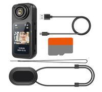 Body Camera - Mini Action Camera | Fotocamera indossata dal corpo nero di piccole dimensioni con audio e video | Body Cam Camcorder Electronics Video sportivi a mani libere per viaggi con animali