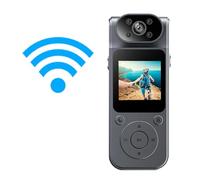 Body Camera, Telecamera corporea 1080P con registrazione Telecamera corporea indossabile Lente girevole Visione notturna con magnetico per servizio, consegna, raccolta prove(A)