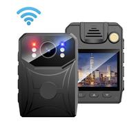 Body Camera, Telecamera di sicurezza video con visione notturna a infrarossi indossabile Mini videocamere for forze dell'ordine per servizio, consegna, raccolta prove(With WiFi)