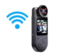 Body Camera, Telecamera portatile con clip posteriore for forze dell'ordine, visione notturna, videocamere sportive DV, body cam, videoregistratore per servizio, consegna, raccolta prove(With WiFi)