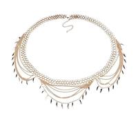 Body Chain 1 pezzo di ciondolo for pancia, catena for vita, lunga nappa, imbracatura, catene for, accessori for il corpo, gioielli(Golden)