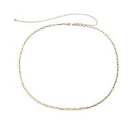 Body Chain 2 catene for la pancia in metallo color oro e argento, accessorio for gioielli da indossare in vita(Golden)