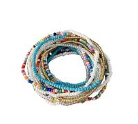 Body Chain Set da 5 pezzi di catene for la pancia con perline colorate fatte a mano, gioielli for vita del corpo(Y1294152L-009)