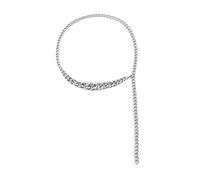 Body Chain Waist Dainty, Waist Body Chain for Bikini Thick Chain Tassel Belly Chains for Women Sexy Belts(Silver)