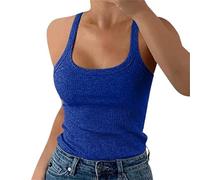 Body Cher Women Plus Size Fashion Sleeveless Top Slim Fit Gilet SummerTank Top Casual Top Cotone Ipoallergenico, blu, M