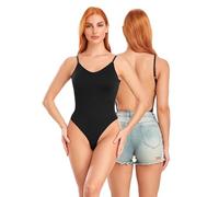 Body Contenitivo Modellante con Design a Schiena Nuda Donna,Bodysuit Intimo Donna Tummy Sculpting Shapewear Tracolla regolabile, Snellente Shaper Perizoma Going Out Top (Oversize)