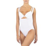 Body Contenitivo Modellante Donna con Scollo Sottoseno Senza Cuciture Seamless, Made in Italy (Bianco)