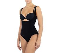 Body Contenitivo Modellante Donna con Scollo Sottoseno Senza Cuciture Seamless, Made in Italy (Nero)