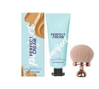Body Coverage Perfector with Brush, All Over Complexion Perfector, Long-Lasting CC Cream Foundation, Tattoo Cover Up Makeup, Waterproof Skin Tint, Hydrating Full Coverage Correttore (Medium)