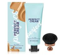 Body Coverage Perfector with Brush, All Over Complexion Perfector, Long-Lasting CC Cream Foundation, Tattoo Cover Up Makeup, Waterproof Skin Tint, Hydrating Full Coverage Correttore (Medium)