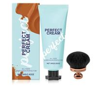 Body Coverage Perfector with Brush, All Over Complexion Perfector, Long-Lasting CC Cream Foundation, Tattoo Cover Up Makeup, Waterproof Skin Tint, Hydrating Full Coverage Correttore (Dark)