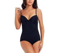 Body da Donna Modellante per La Pancia, Body da Donna Modellante con Coppe A Compressione, Guaina per Pancia E Vita, Allenatore, Black, XL