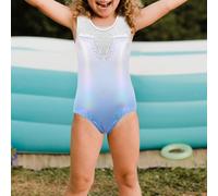Body da ginnastica per ragazze Costume da ginnastica con strass