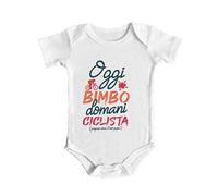 Body da Neonato ciclista - Oggi Bimbo Domani ciclista - Proprio come il mio papà - Papà ciclista - Body - Idea Regalo per Neonato