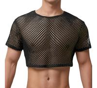 Body da Uomo Mutande Navigare Canotta in Puro Cotone, Canottiera Intima con Spalla Larga Tessuto Elastico Senza Cuciture Seamless Intimo per Ciclismo (Nero, L)